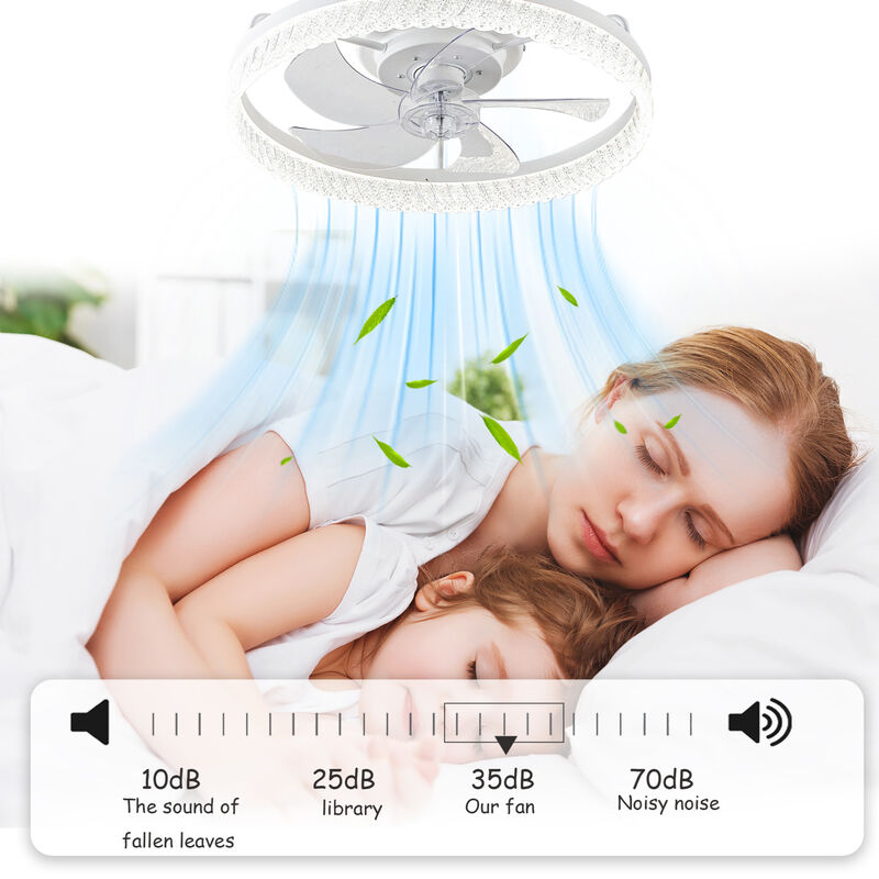 ELEMENT ACE 19 Inch Reversible DC Motor Ceiling Fan with Dimmable LED Light, Remote & App Control, 7 Blades, Quiet Operation for Bedroom, Kitchen, Home Office image number 8