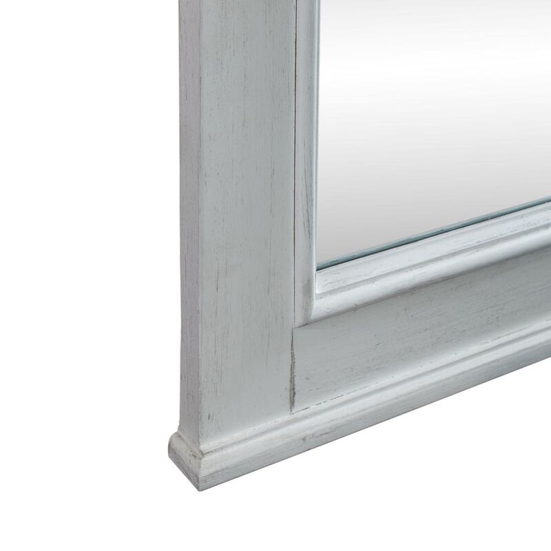 Liberty Furniture Allyson Park Crown Mirror in Wirebrushed White w/ Charcoal Top image number 6