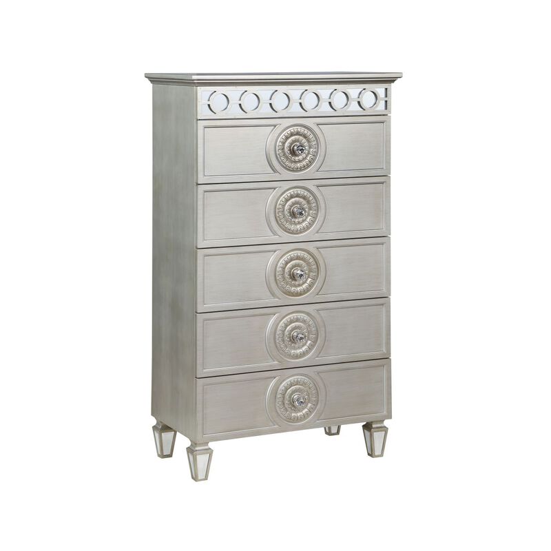 Varian Chest, Silver & Mirrored Finish