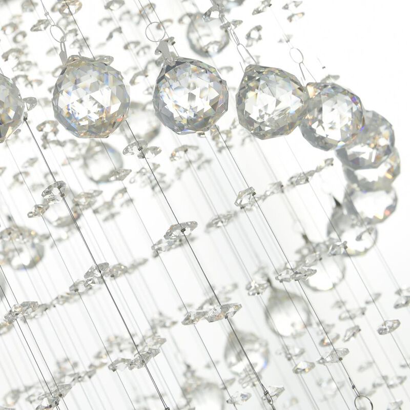 Double Spiral 6 Light Flush Mount With Chrome Finish