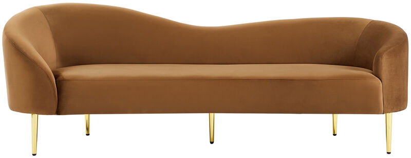 Meridian Furniture Ritz Saddle Velvet Sofa image number 2