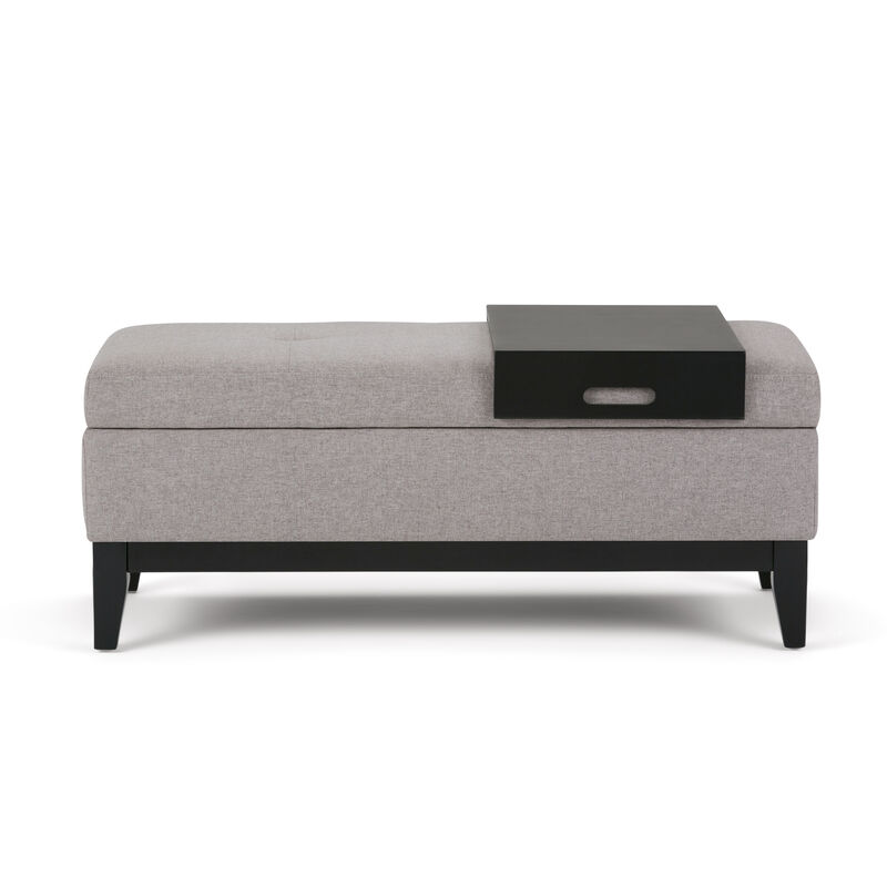 Simpli Home Oregon Storage Ottoman Bench with Tray image number 1
