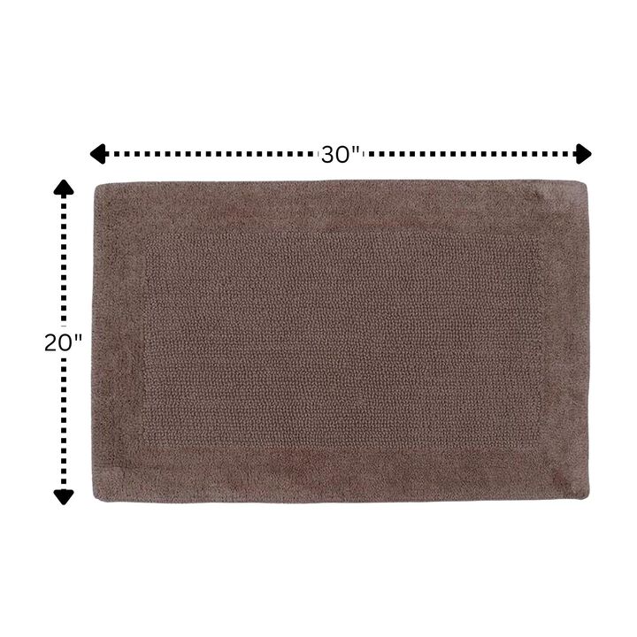 Knightsbridge Bella Napoli 220 GSF Reversible Bath Rug 20 x 30 - Stone