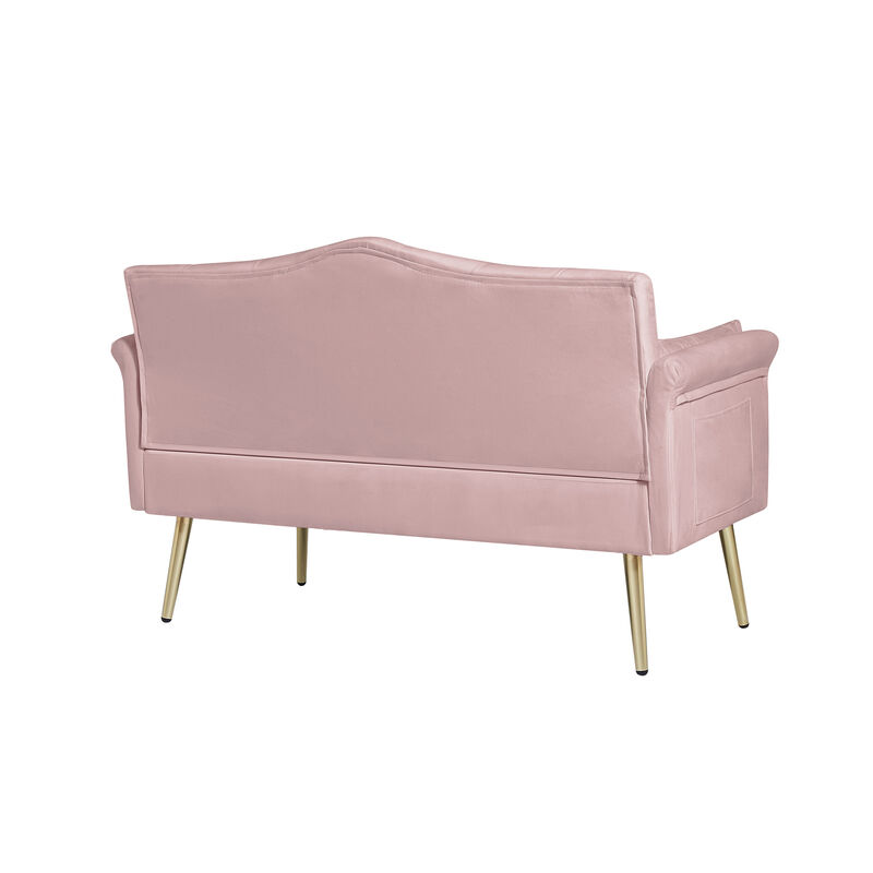 Strolk Modern Velvet Loveseat Sofa image number 6