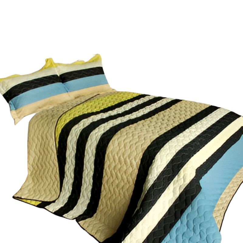 Full Queen Angels Walk on Through 3 Piece Patchwork Quilt Bedding Set image number 1