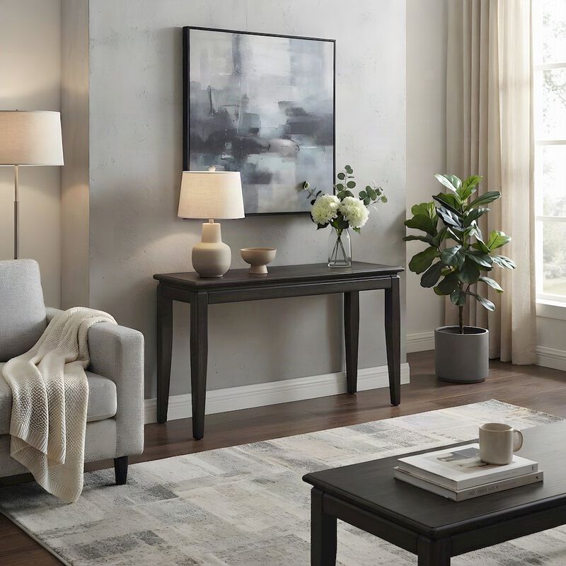 Elm Veneer Sofa Table with Solid Poplar Frame, Console Entry Table image number 3