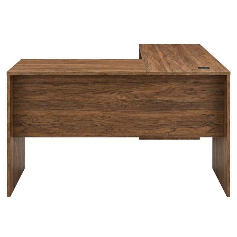 L-Shaped Wood Office Desk with Spacious Work Surface and Sturdy Legs image number 1