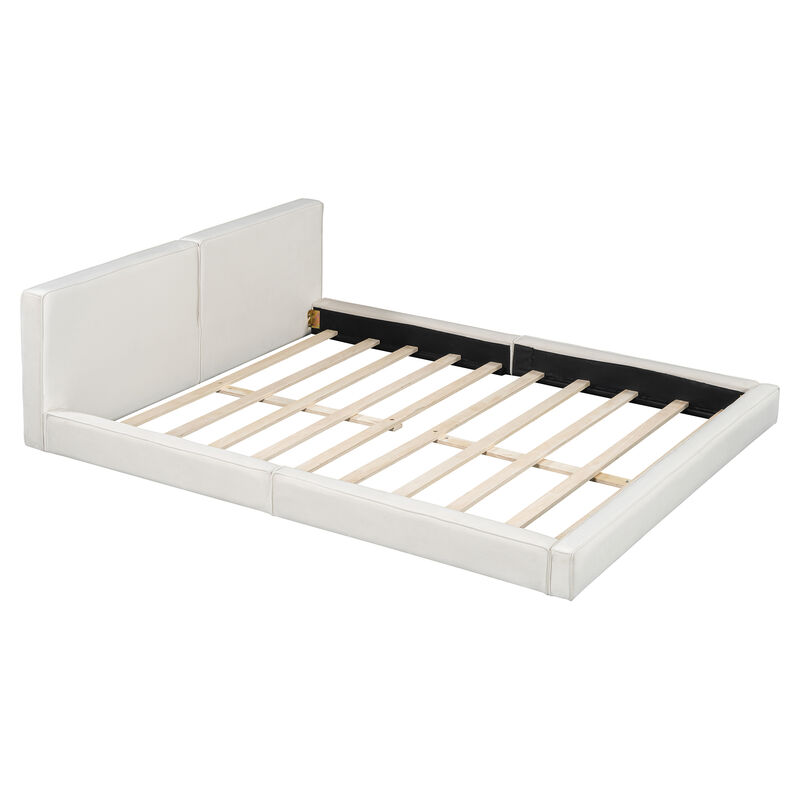 Merax Velvet Upholstered Platform Bed