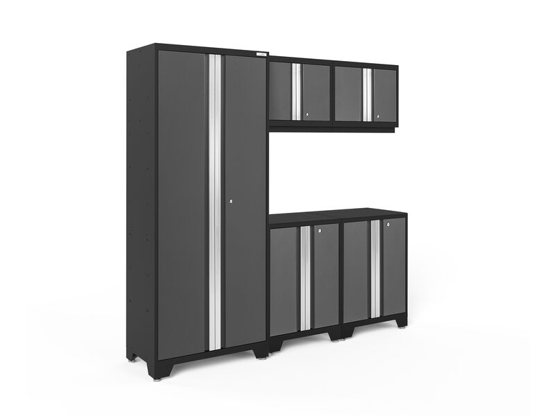 NewAge Products Bold Series 78 in. W x 18 in. D x 76.75 in. H Heavy Duty Steel Garage Cabinet Set (5-Piece) image number 0