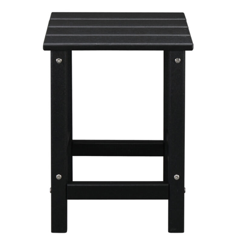 HDPE Square Side Table with Single Layer Design for Home or Garden