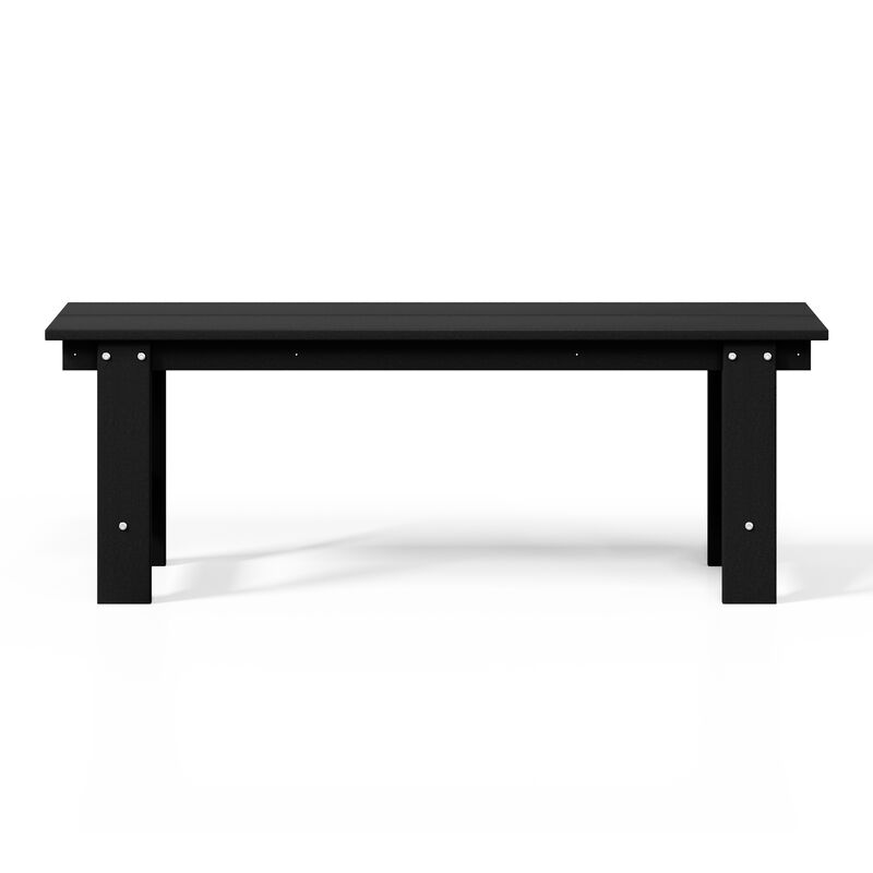 WestinTrends Outdoor HDPE 48" Modern Backless Patio Bench