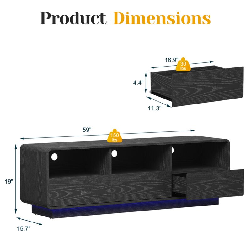 Tust LED Light Equipped TV Stand image number 7