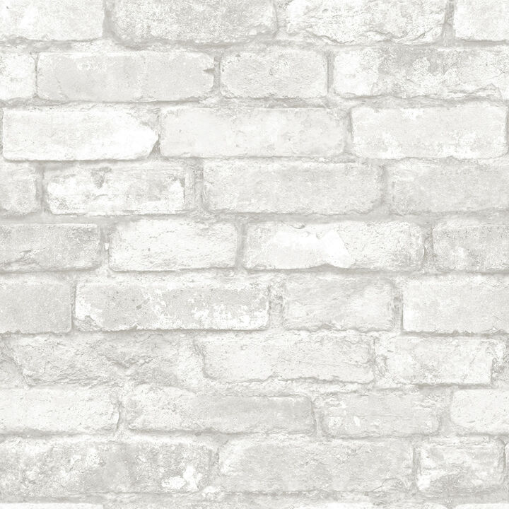 Grey Brick Peel & Stick Wallpaper