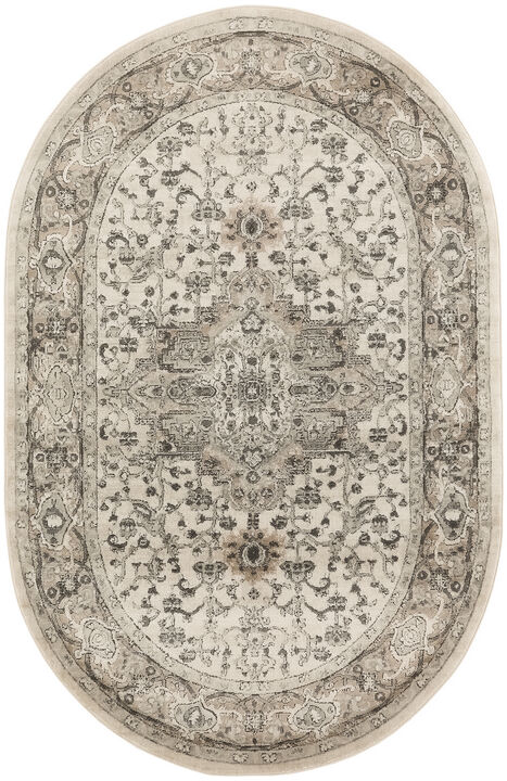 Quarry QUA05 Ivory/Gray 6' x 9' Rug