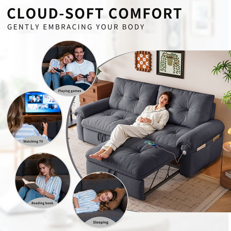 Vaffla  2-in-1 convertible sofa bed image number 5