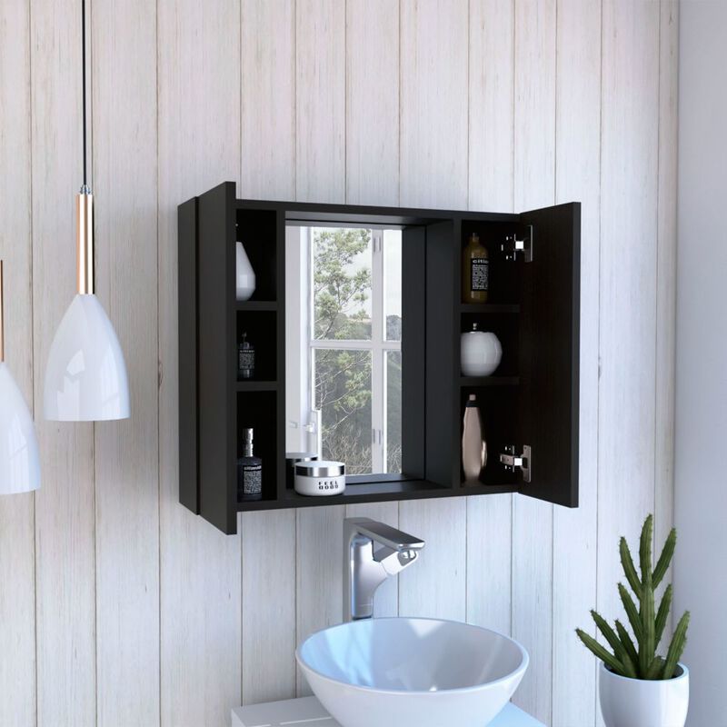 DEPOT E-SHOP Garnet Medicine Double Door Cabinet, One External Shelf