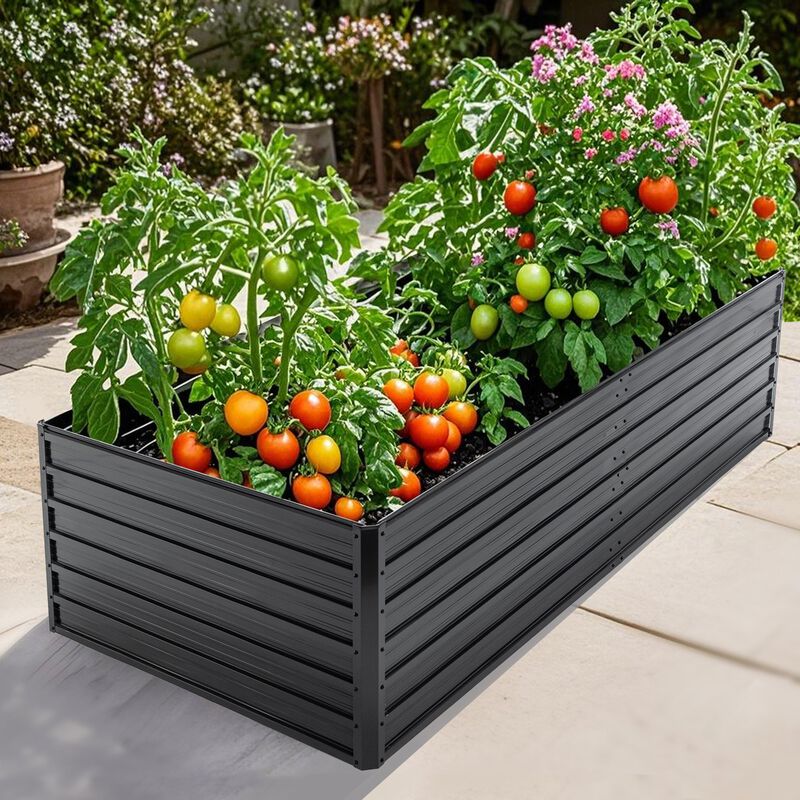 Mondawe 8x4x2 FT Metal Raised Garden Bed Kit