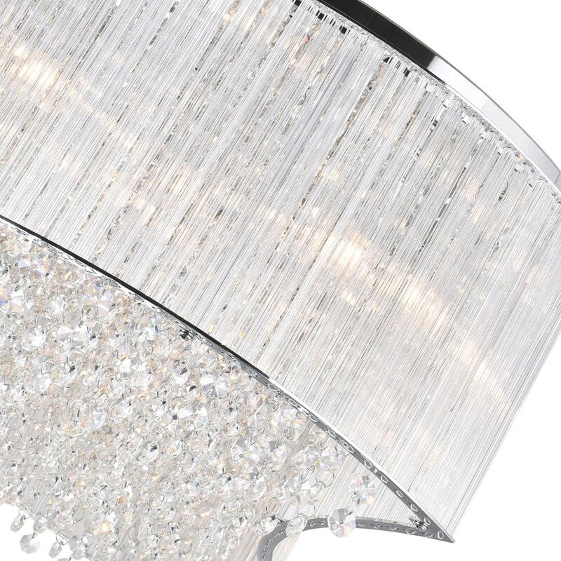 CWI Lighting Elsa 10 Light Drum Shade Chandelier With Chrome Finish