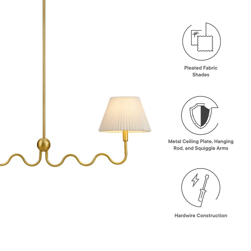 Wave Squiggle 2-Arm Pendant Light image number 2