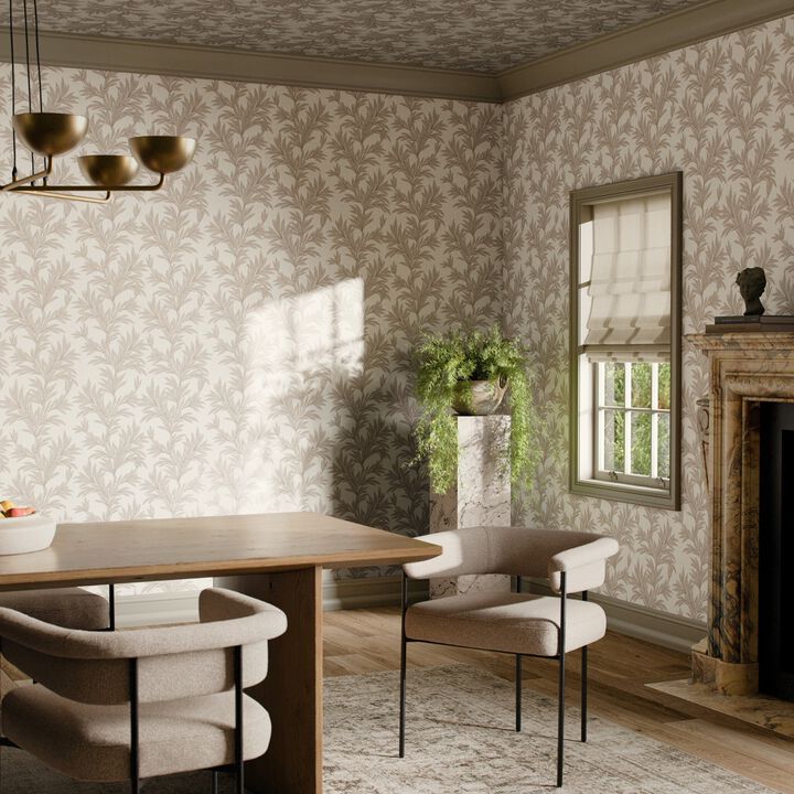 Lush Leaves Wallpaper by Getty Images - Lush Leaves Taupe II