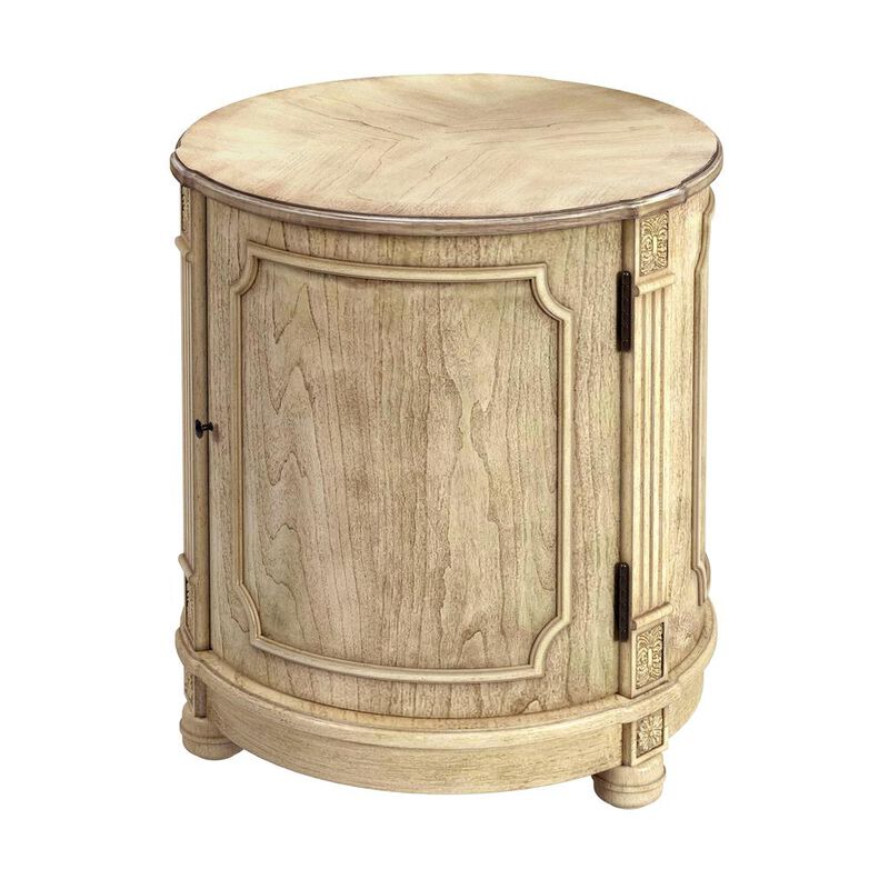 Butler Specialty Thurmond Drum 20W Drum Side Table, Beige