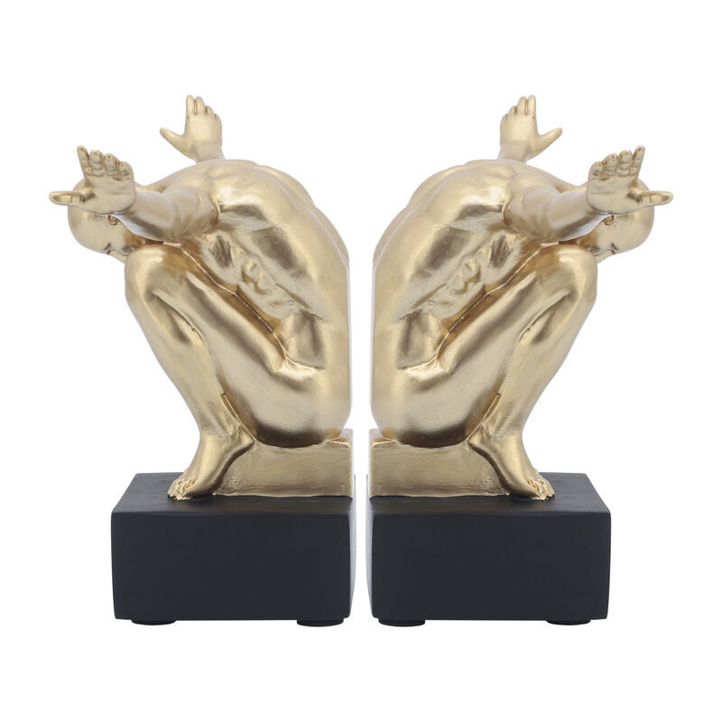 Resin Man Sculpture Bookend image number 0