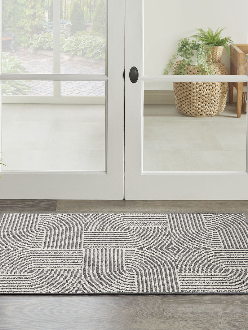 Natural Texture NTX02 Charcoal/Ivory 2'2" x 3'9" Rug