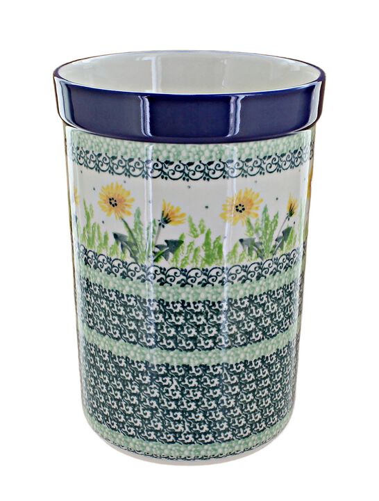 Blue Rose Polish Pottery Teresa Utensil Jar