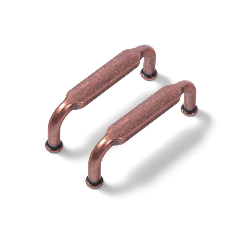 Goo-Ki 6 Pack 3 in (76mm) Hole Center Cabinet Pulls Antique Copper Zinc Alloy Kitchen Drawer Pulls Drawer Handles 3.45 Inch Leng