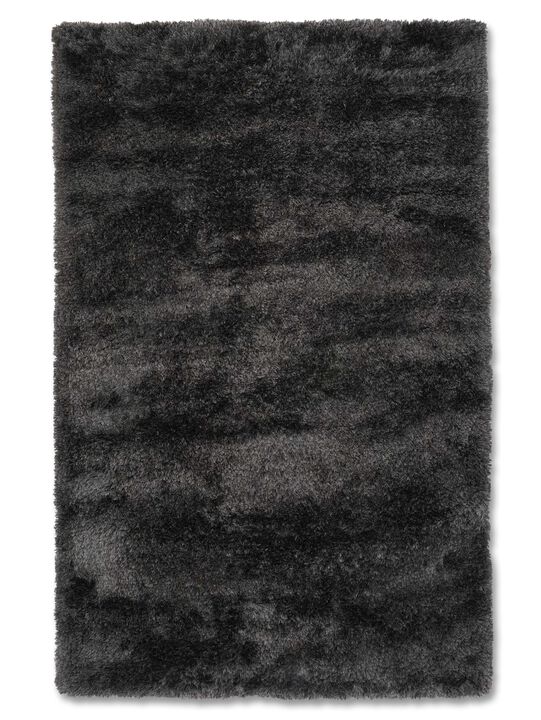 RUGSOTIC CARPETS HAND TUFTED SHAG POLYESTER ECO-FRIENDLY AREA RUGS - 9'x12', Rectangle, Charcoal, Solid Plain Design, High Pile Thick Handmade Anti Skid Area Rugs for Living Room, Bed Room K00111
