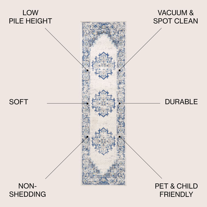 Inigo Cottage Medallion Area Rug