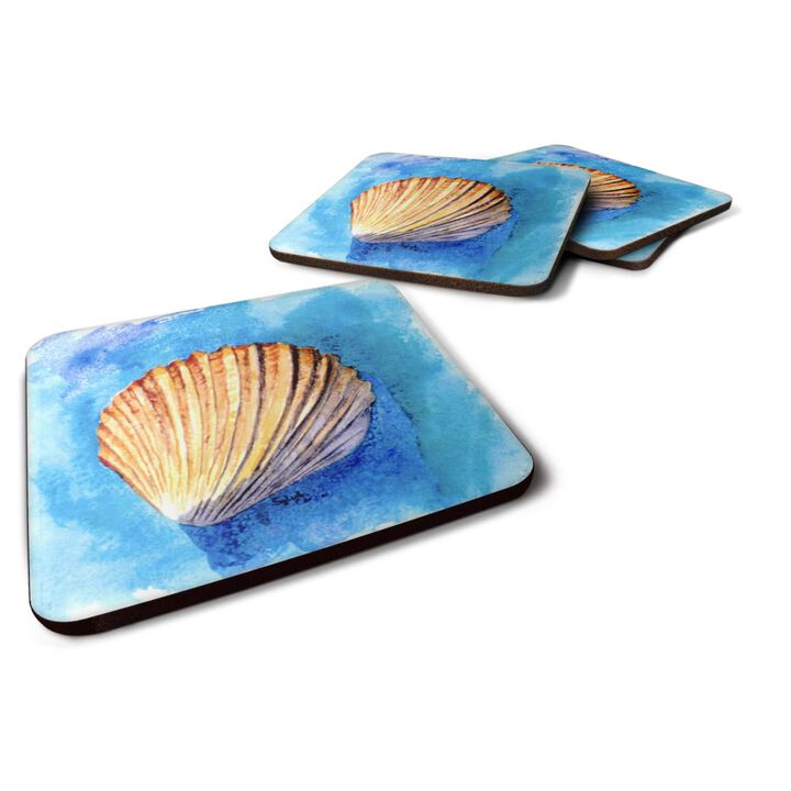 Caroline's Treasures 8009FC Shells Foam Coasters (Set of 4), 3.5 H x 3.5 W, Multicolor
