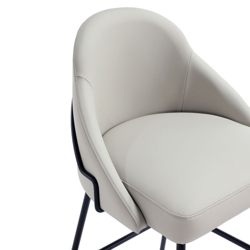 Gracie Counter Stool in Gray and Black