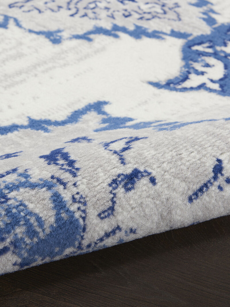 Whimsicle WHS14 Ivory/Blue 3' x 5' Rug