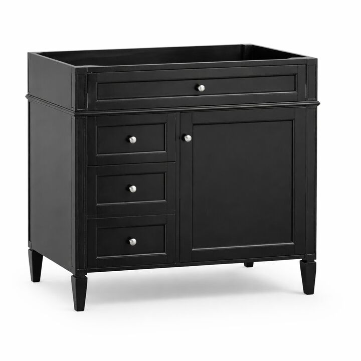 ELEMENT ACE 36 Inch Bathroom Vanity Without Top Sink, Freestanding Bathroom Storage Cabinet with 2 Drawers, Tip-Out Drawer, Adjustable Shelf and Solid Wood Frame