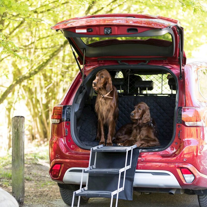 TRIXIE Heavy Duty Foldable 4 Step Pet Stairs, Lightweight Aluminum, Portable Pet Steps image number 1