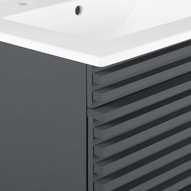 Render 24" Wall-Mount Bathroom Vanity image number 6