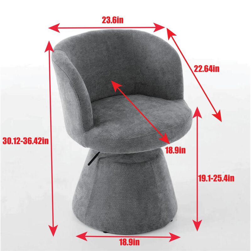 Haxcuk Chenille Upholstered Vanity Chair image number 9
