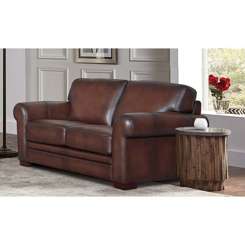 Brookfield Top Grain Leather Loveseat
