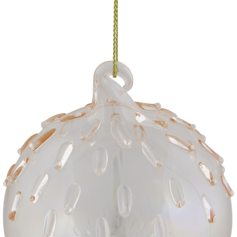3" Pink Iridescent Glass Christmas Ball Ornament image number 4