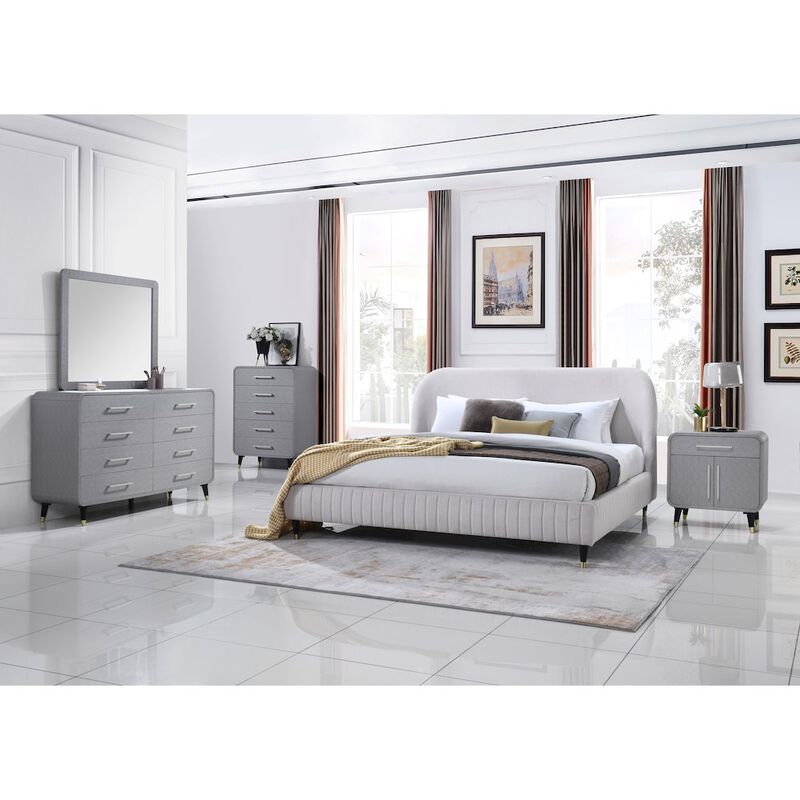 Celine 8 Drawer Dresser in Gray Finish