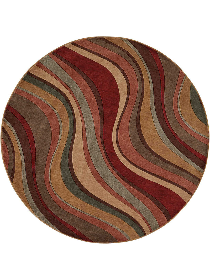 Somerset ST81 Multicolor 5'6" x Round Rug