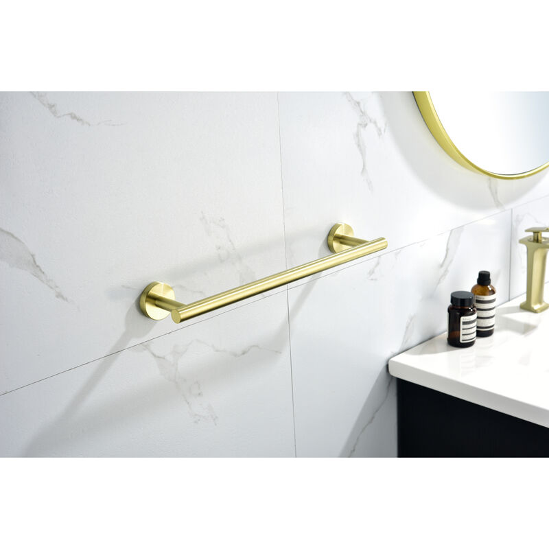 6-Piece Brushed Gold Bathroom Hardware Set