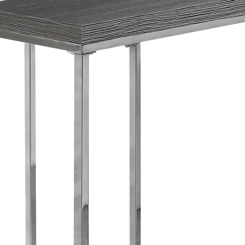 Contemporary MDF & Metal Accent Table &ndash; Space-Saving Side Table with Sturdy Base