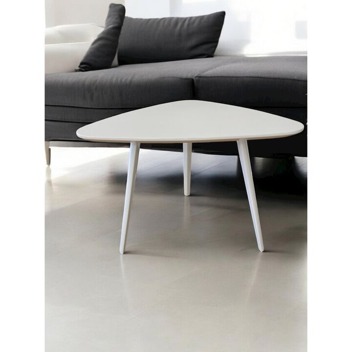 Pangea Home Hal Accent Table Lacquer White