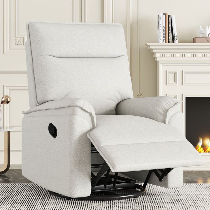 Merax Swivel Upholstered Manual Recliner Chair