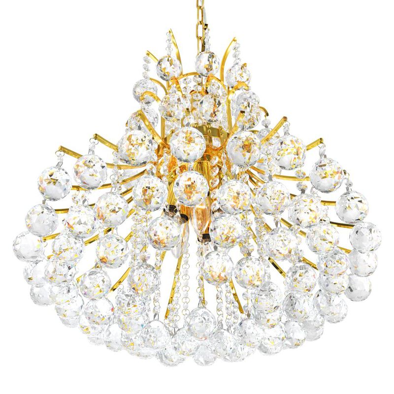Princess 10 Light Down Chandelier With Gold Finish