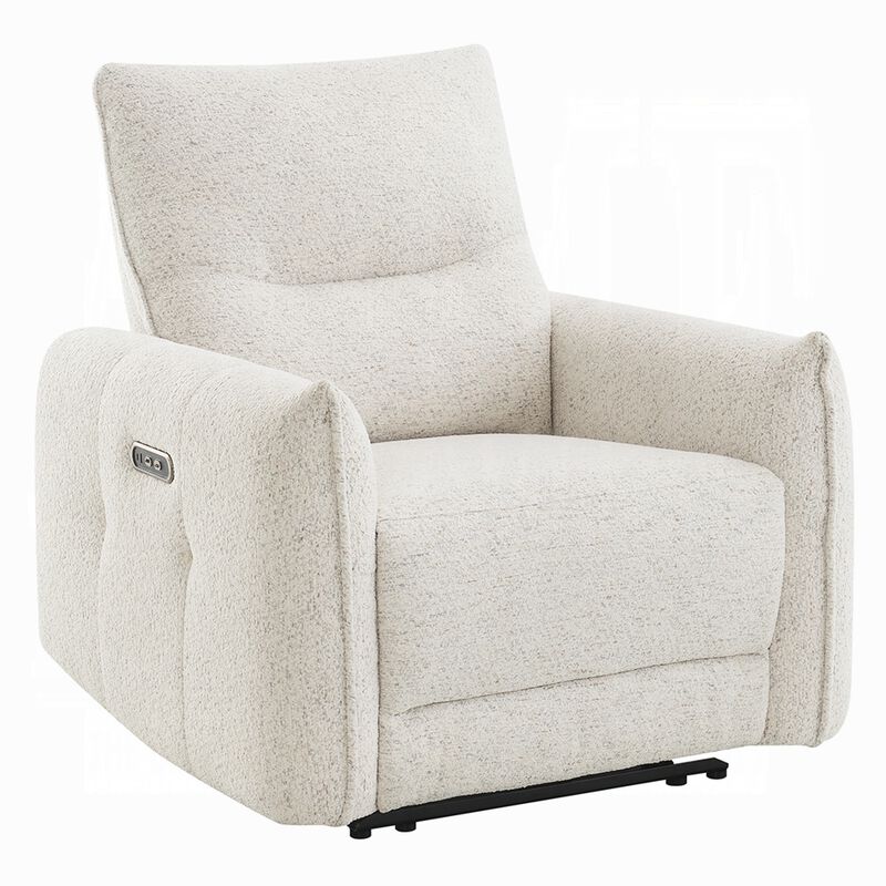 Lali Zero Gravity Power Motion Recliner Chair, USB Port, Cream Chenille image number 0
