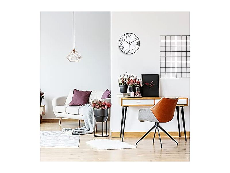 Wall Clock 12 Inch Clocks Non Ticking Battery Operated Stereoscopic Dial Quiet image number 3