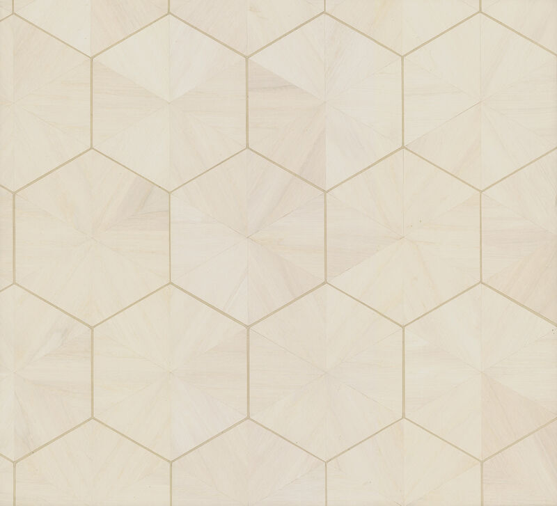 Hexagram Wood Veneer Wallpaper image number 4